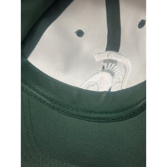 Michigan State Spartans Green Adjustable Baseball Cap With Embroidered Logo & Ba - Picture 6 of 8